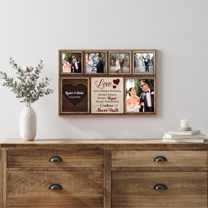Cherish Your Vows - Personalized Bible Verse Wedding Photo Canvas