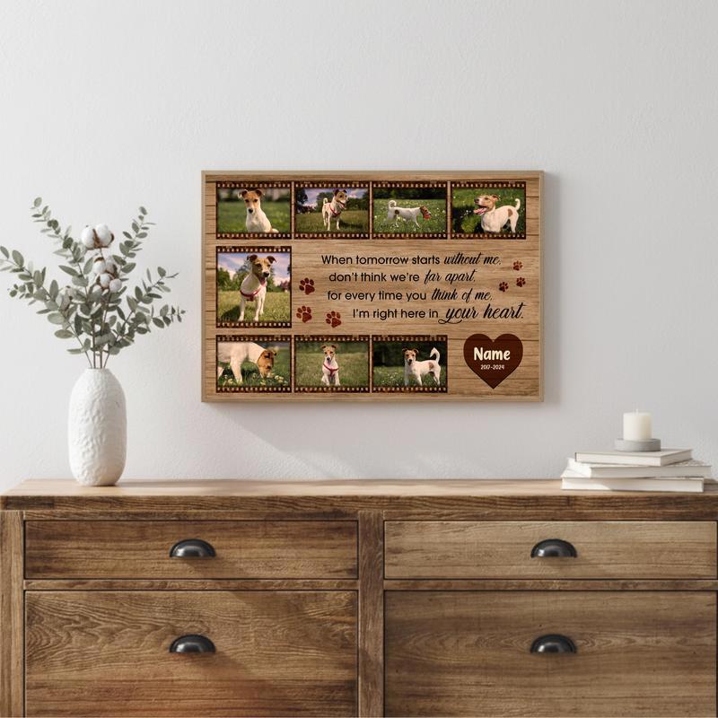 Custom Film Strip Keepsake - A Forever Dog Memorial Photo Canvas