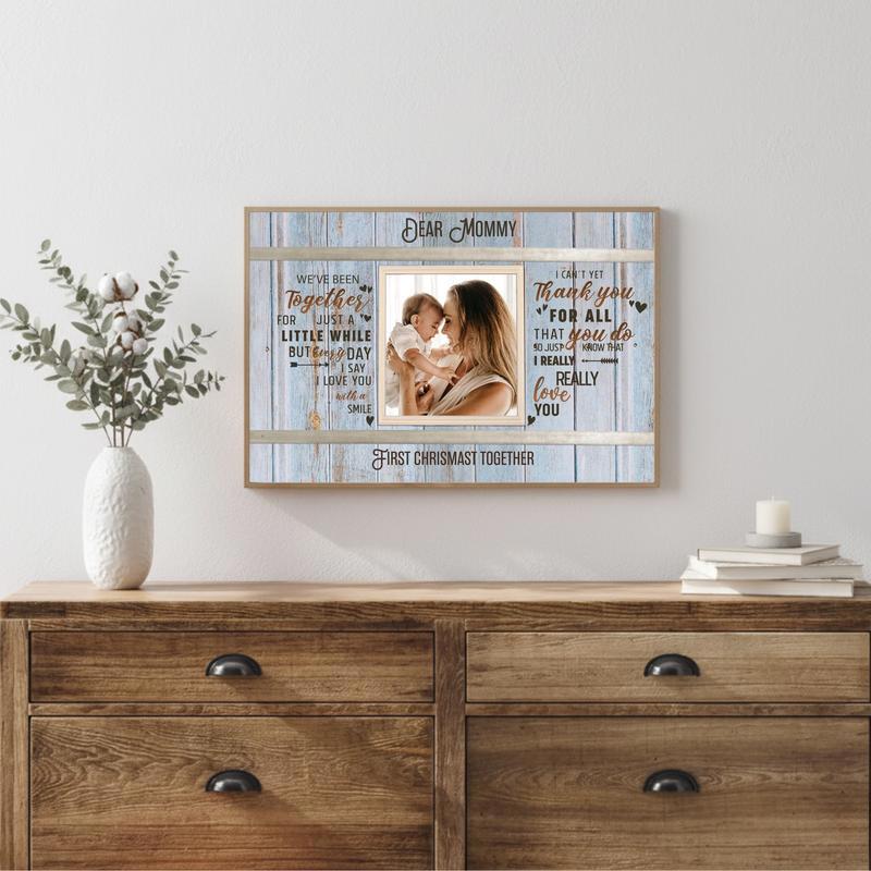 Baby's First Christmas Custom Mommy Canvas Gift