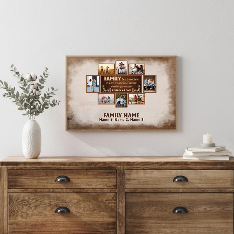 Branches of Love Personalized Family Tree Photo Canvas