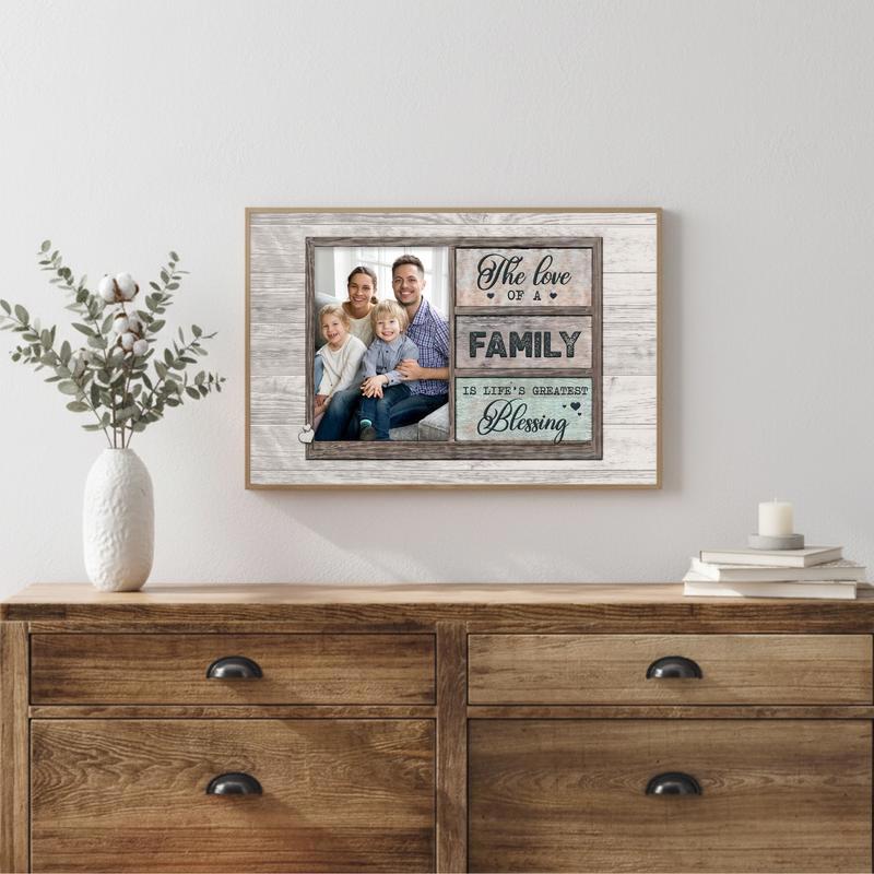 The Greatest Blessing is Family Heartfelt Quote Canvas Art