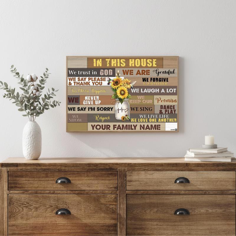 Faith Personalized Family Rule Canvas
