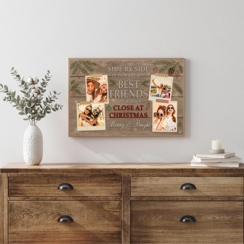 Farmhouse Style Personalized Best Friend Photo Gift Canvas