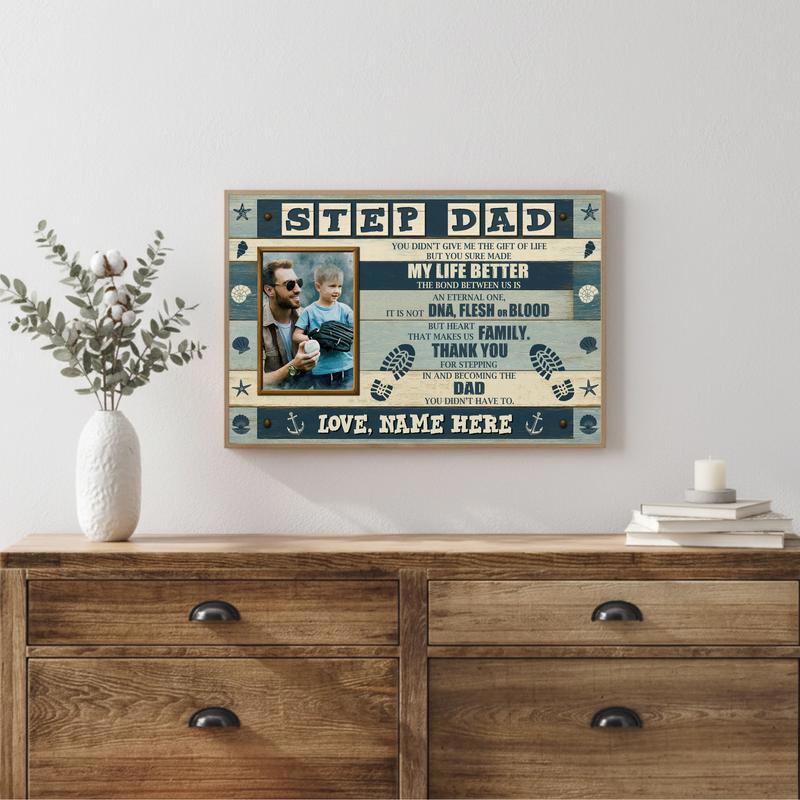 Father’s Day Gift For Bonus Dad - Personalized Photo Canvas