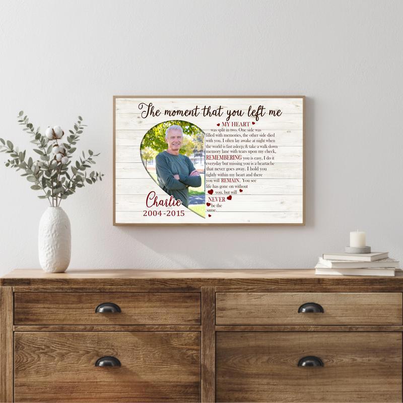 Forever In Our Hearts - Personalized Dad Remembrance Canvas