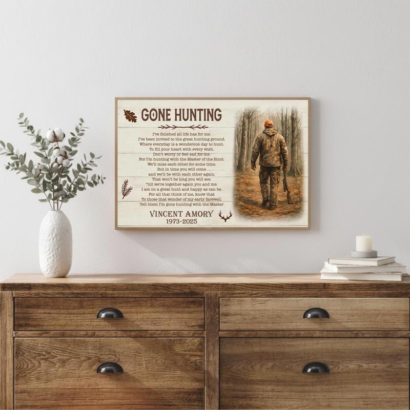 Forever In The Wild - Personalized Hunter Loss Keepsake Canvas