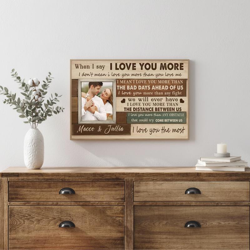 Heartfelt Message Photo Canvas - Personalized Couple Keepsake