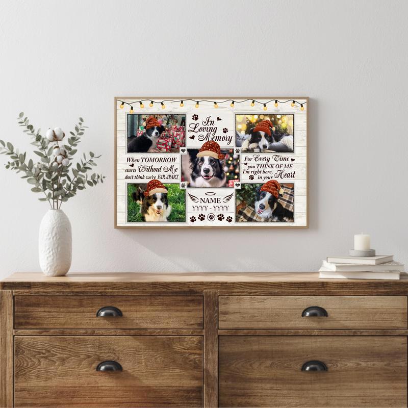 Heartfelt Pet Loss - Dog Memorial Personalized Canvas Keepsake