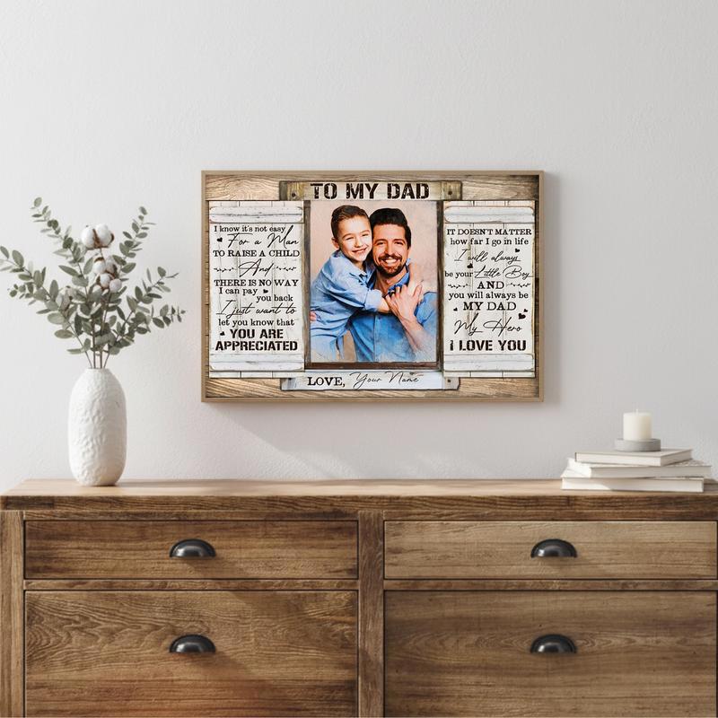 The Hero Dad Canvas A Son's Meaningful Tribute Gift