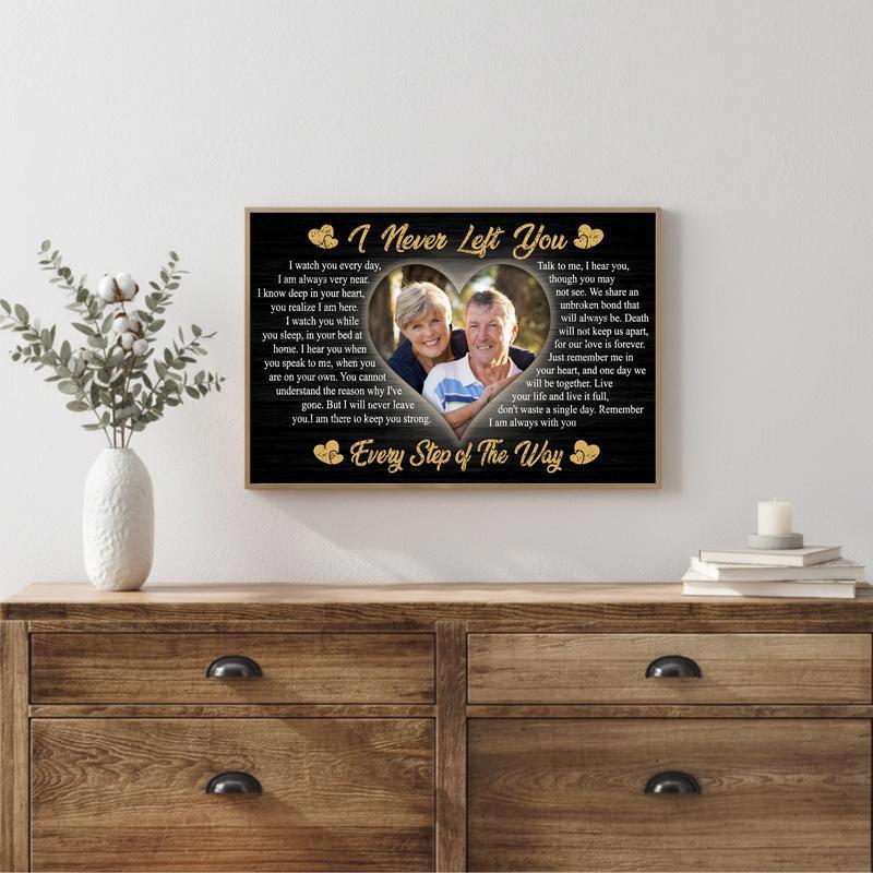 "I Never Left You" Personalized Comfort Photo Memory Canvas