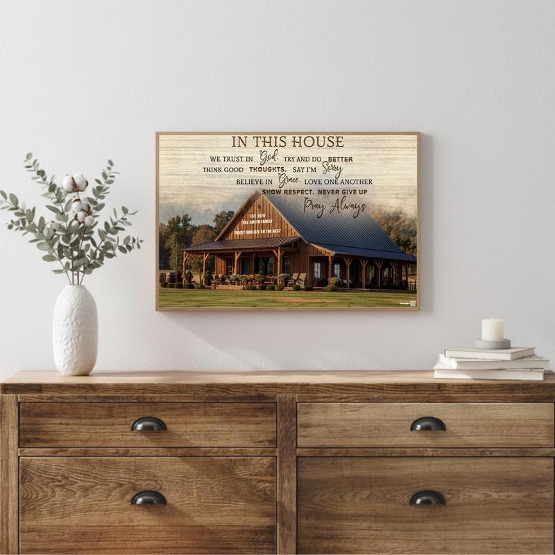 Faith & Photo Custom Trust Canvas for a New Home