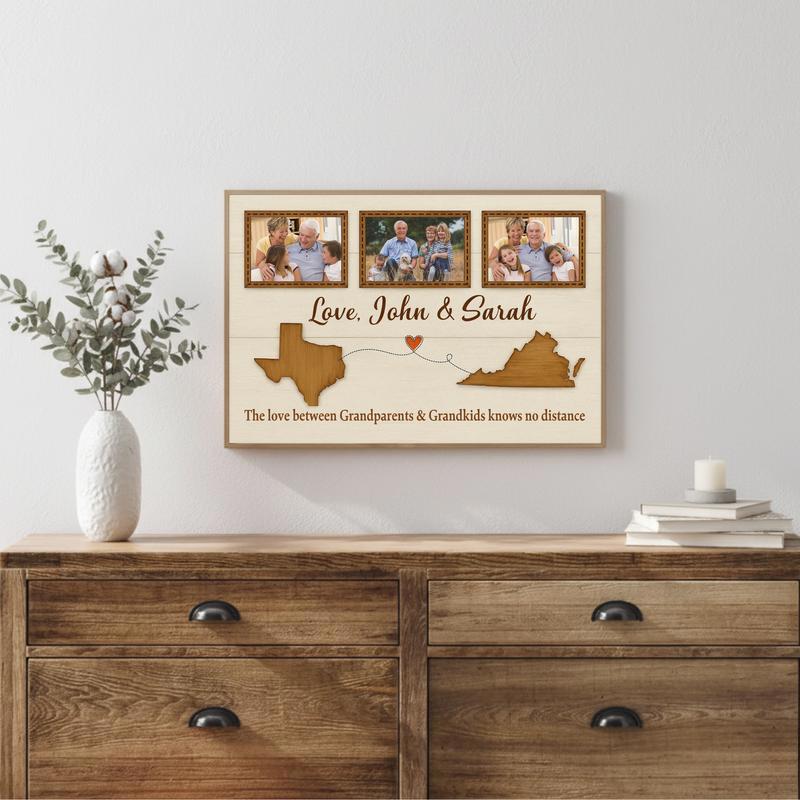 Love Between Grandparents & Grandkids - Long Distance Canvas