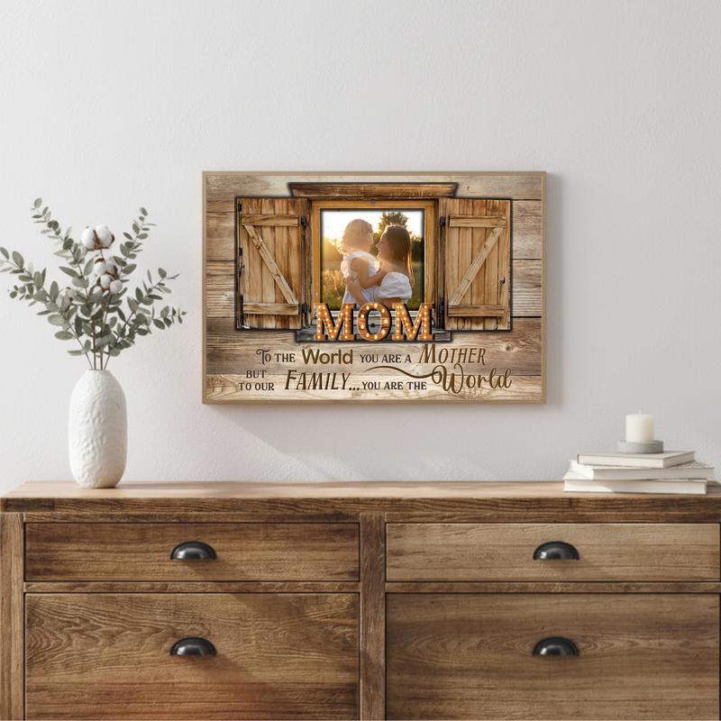Mom Our Family's Universe Custom Canvas Wall Art for Mom