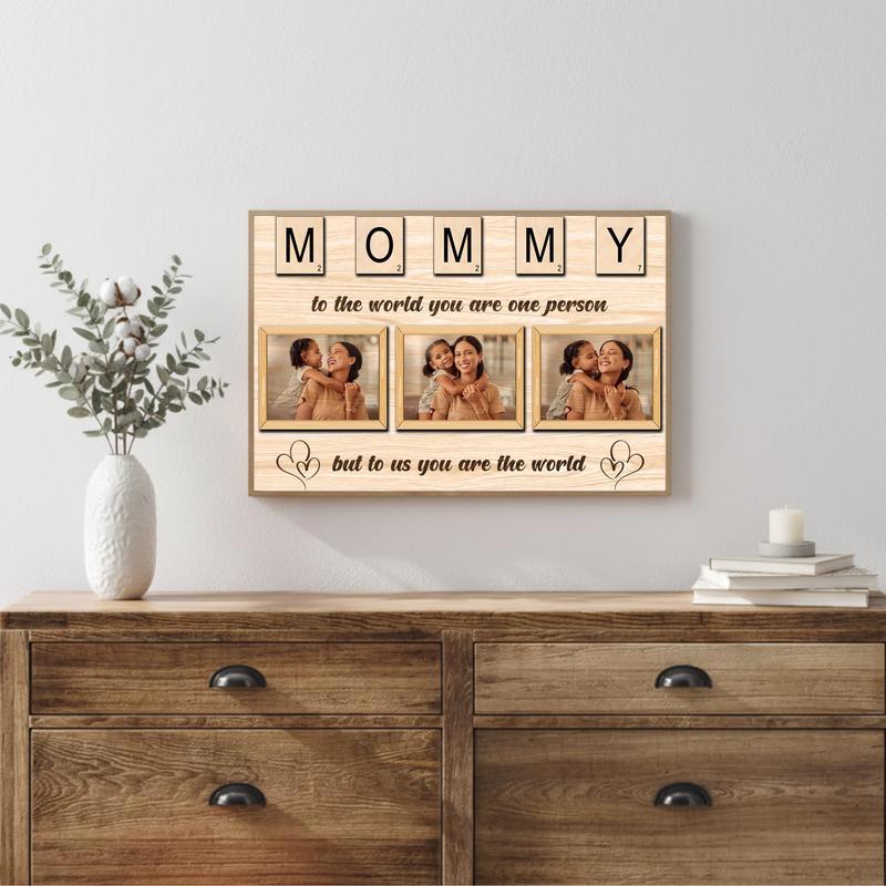 Scrabble Sentimental Photo Canvas for Mom