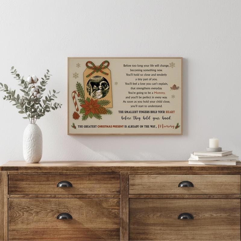 "Our Christmas Miracle" Personalized Ultrasound Gift Canvas