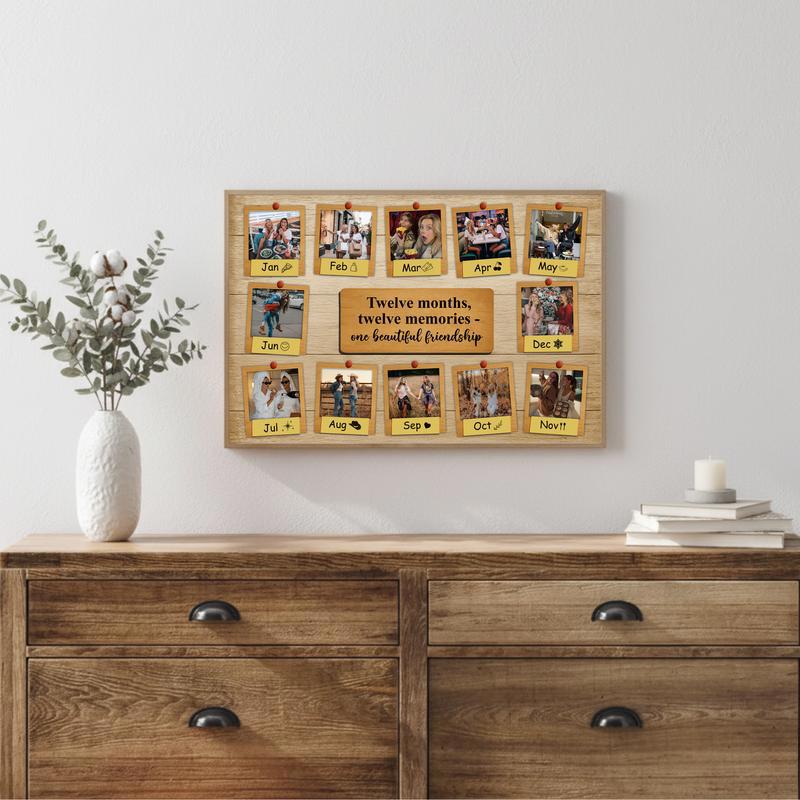 Personalized Rustic Keepsake Photo Collage For Bestie Canvas