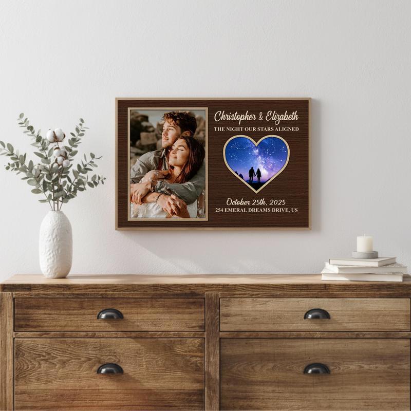 Personalized Star Map For Couples - Our Stars Aligned Canvas