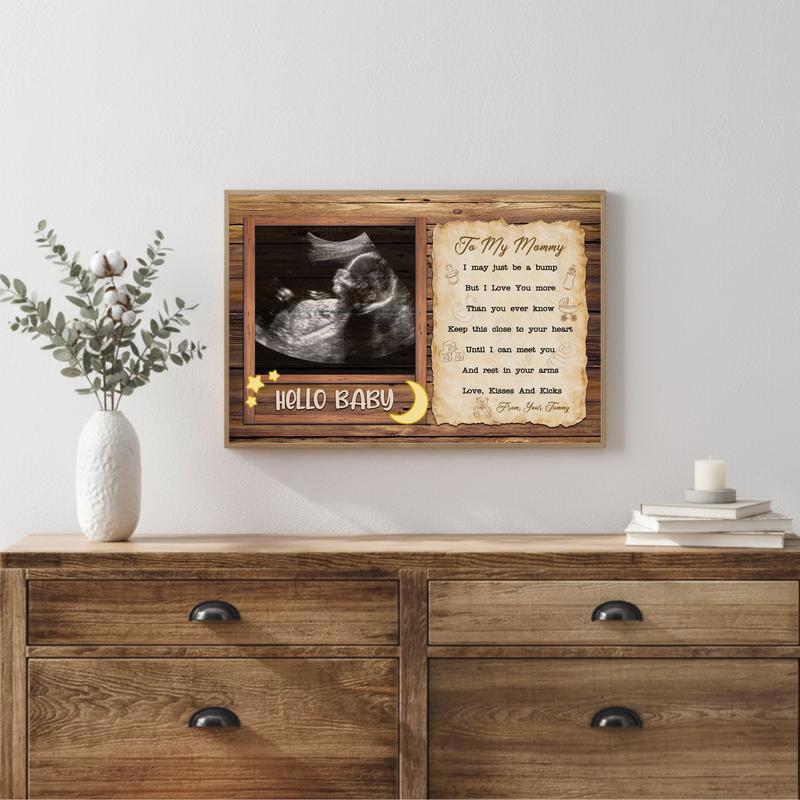 Baby's First Photo Custom Ultrasound Keepsake Canvas