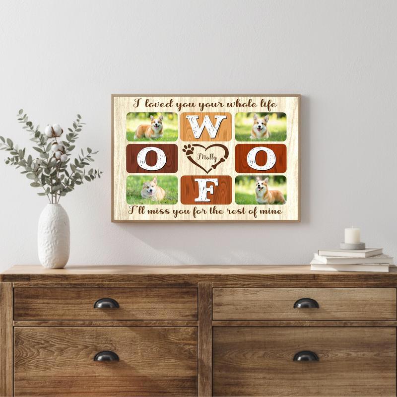 Pet Loss Healing - Farmhouse Dog Photo Collage Canvas
