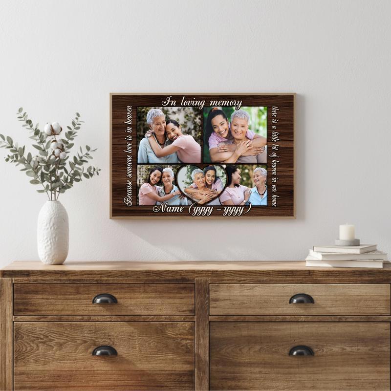 Remembered Forever - Personalized Memorial Photo Canvas Print