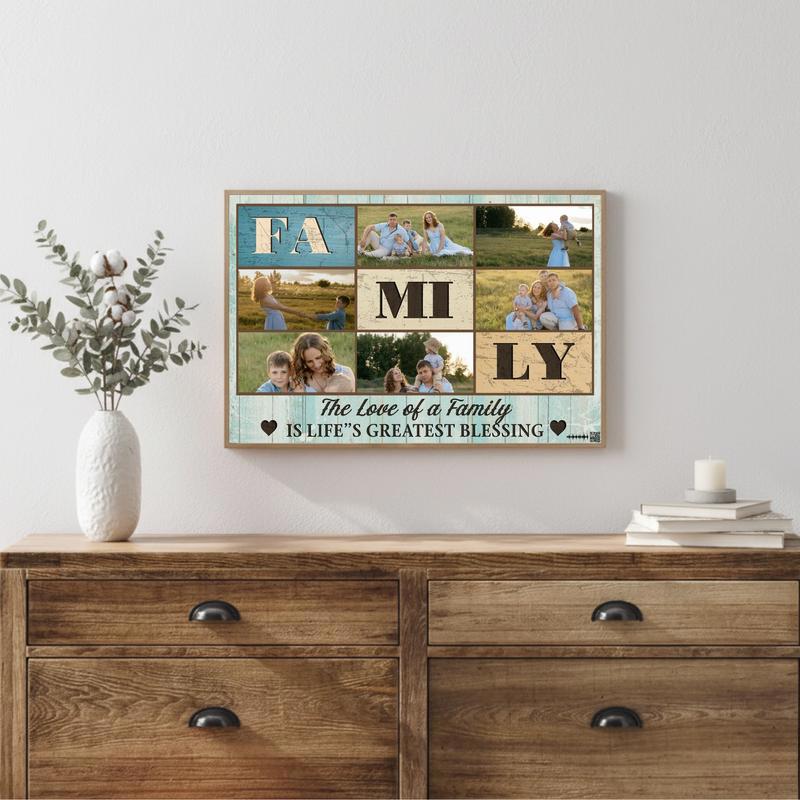 Personalized Photo Canvas Cherishing Family Love