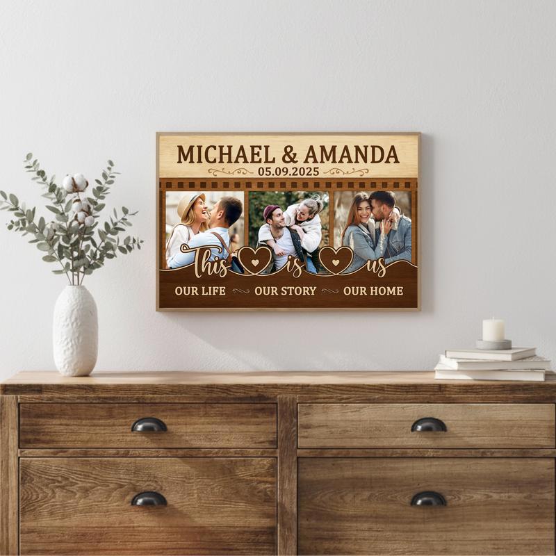 This Is Us Canvas - Custom Photo Collage Wedding Anniversary Gift