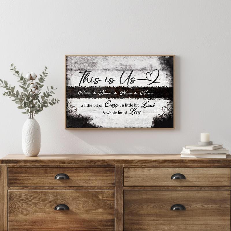 Rustic Legacy Personalized Family Name Canvas Art