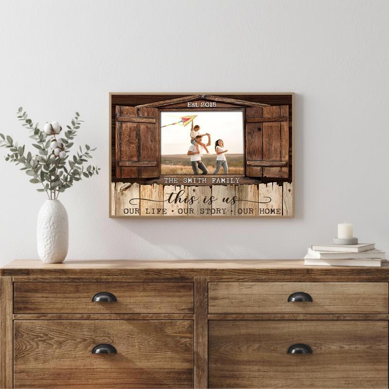 Window of Love Personalized This Is Us Family Photo Canvas