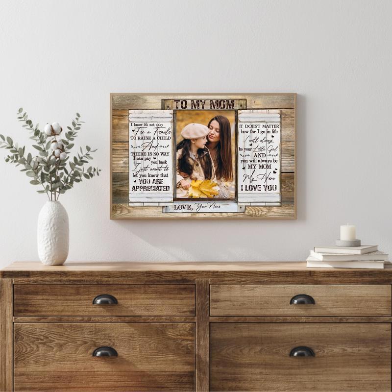 Personalized Keepsake Canvas A Daughter's Heart for Mom