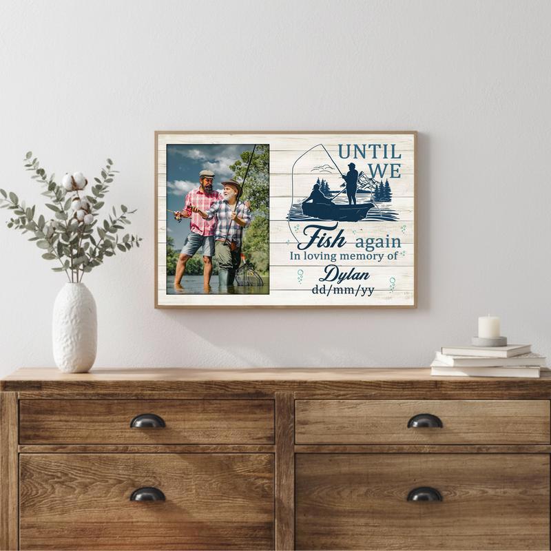 Until We Fish Again - Personalized Fishing Memorial Canvas