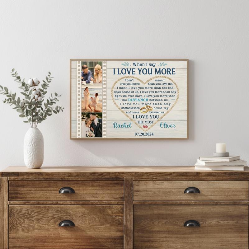 When I Say I Love You Canvas - Personalized Anniversary Gift