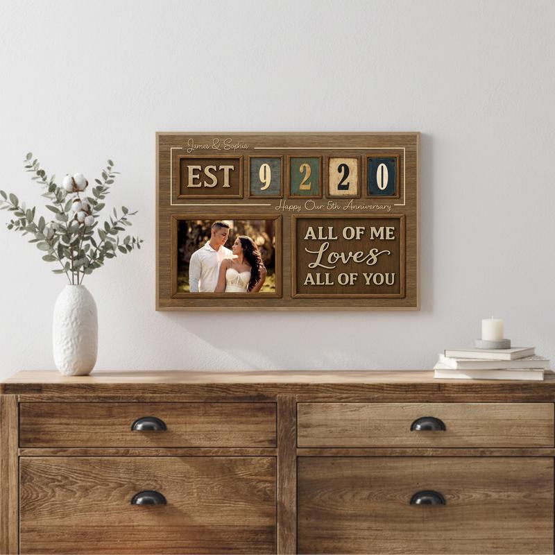 Year Together Couple Gift - Custom Established Date Canvas