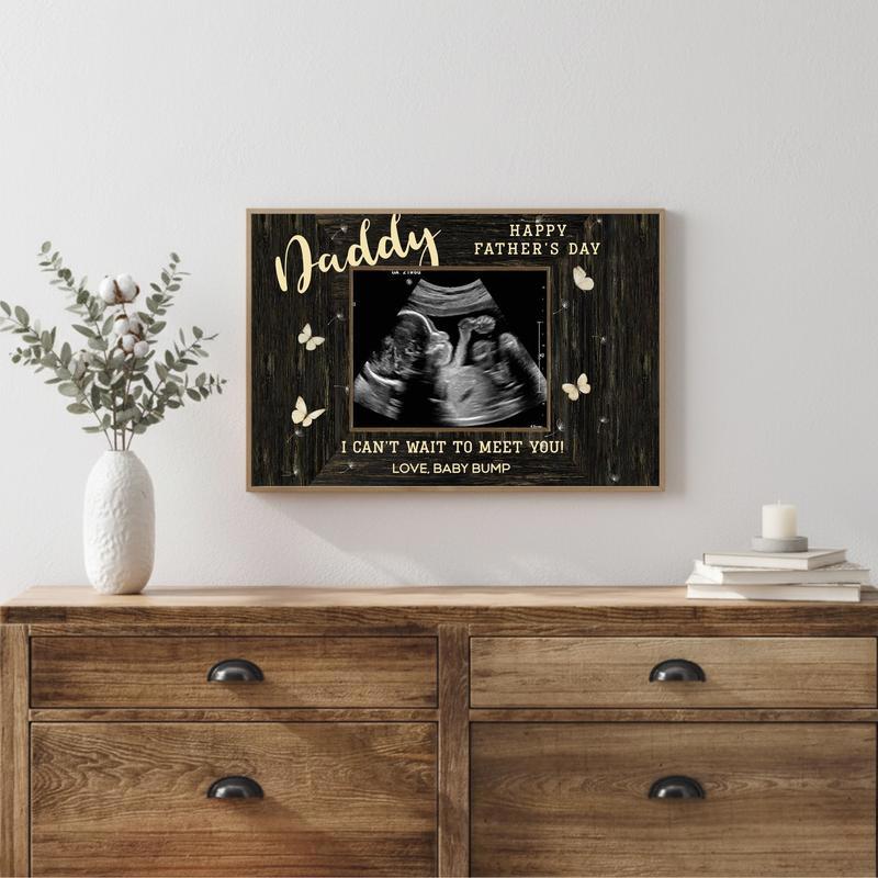 Your First Father's Day Ultrasound Keepsake Canvas