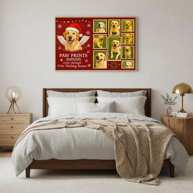 A Final Christmas Gift - Custom Dog Photo Memorial Canvas
