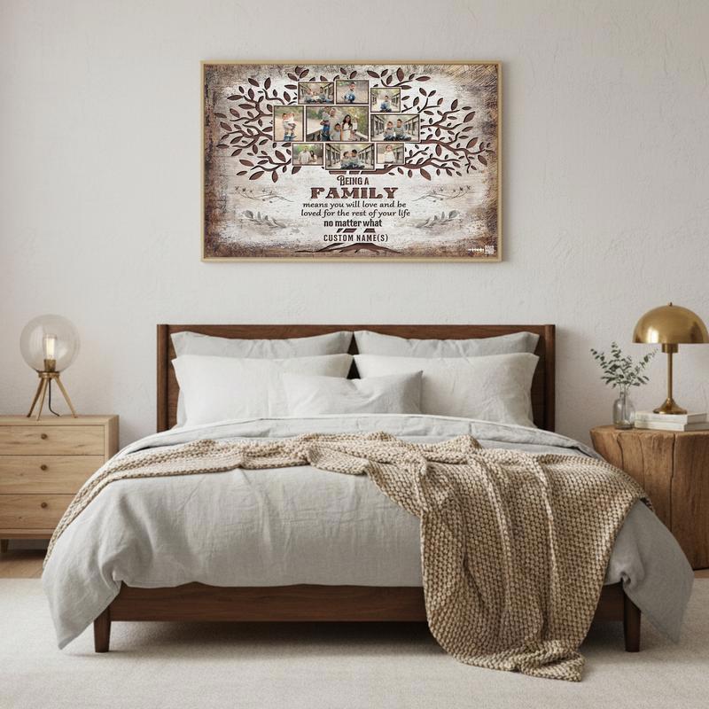 Cherish Family Moments Personalized Photo Wall Decor Canvas