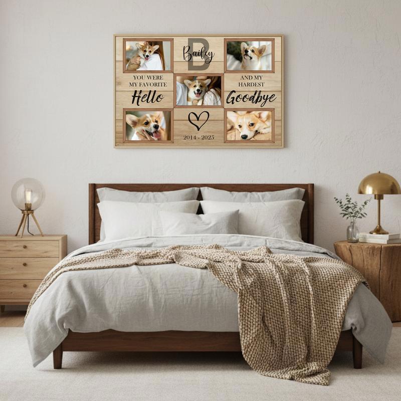 Bereavement Photo Collage For Dog Lovers - Pet Memorial Canvas