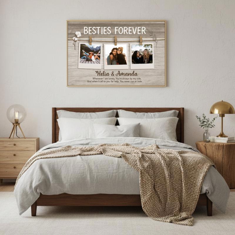 Best Friend Photo Collage Gift - Personalized Polaroid Canvas