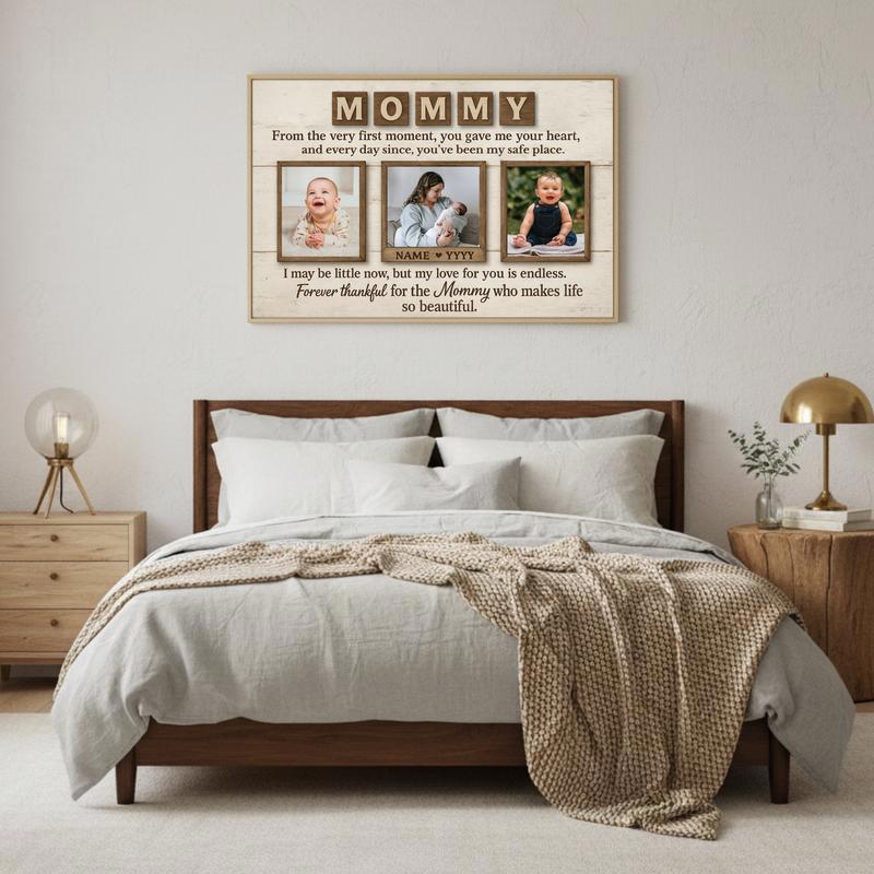 Celebrating Motherhood - First Mom Photo Keepsake Canvas