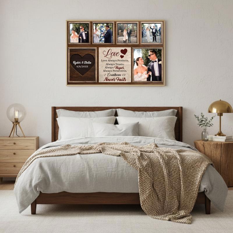 Cherish Your Vows - Personalized Bible Verse Wedding Photo Canvas