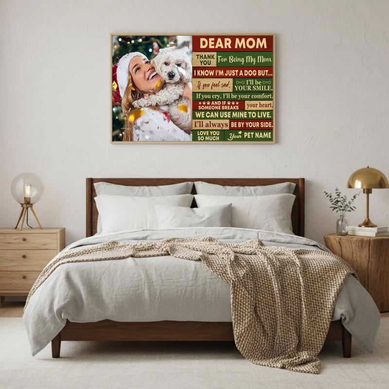 Cherished Bond - Dog Mom's Personalized Quote Christmas Canvas