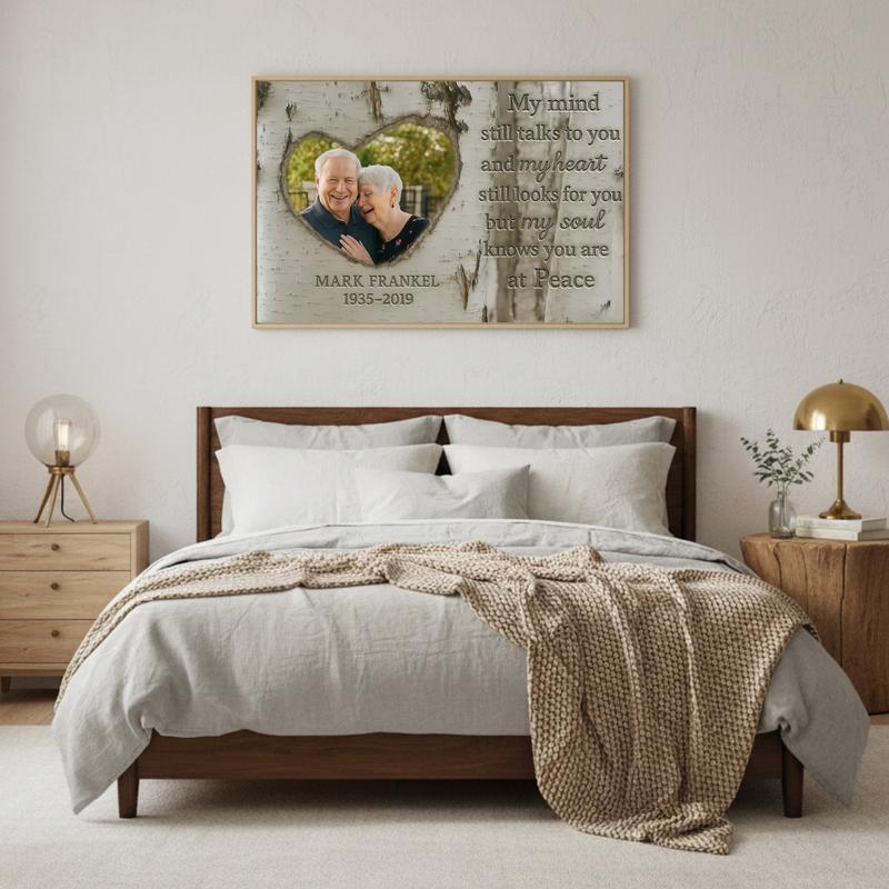 Cherished Husband Memorial - Forever In My Heart Tribute Canvas