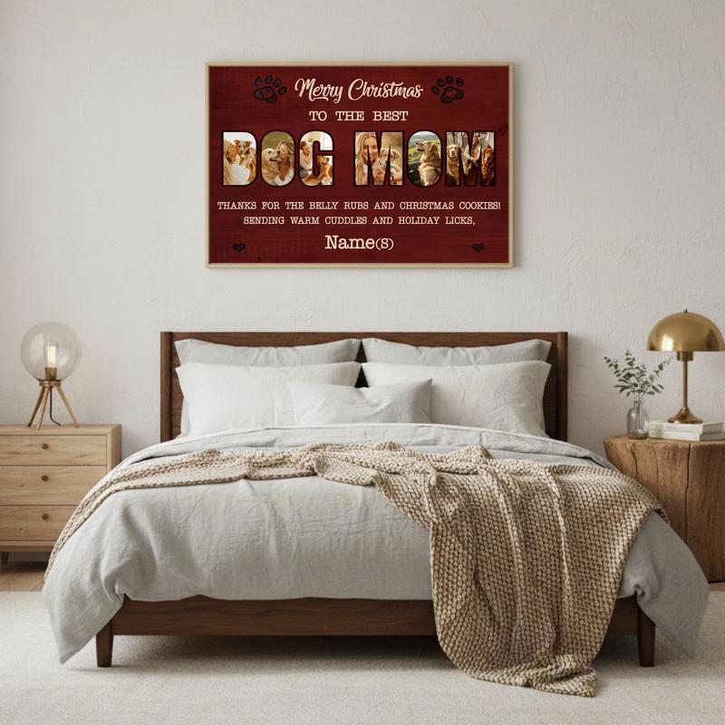 Christmas Gift For Dog Mom - Custom Dog Photo & Quote Canvas