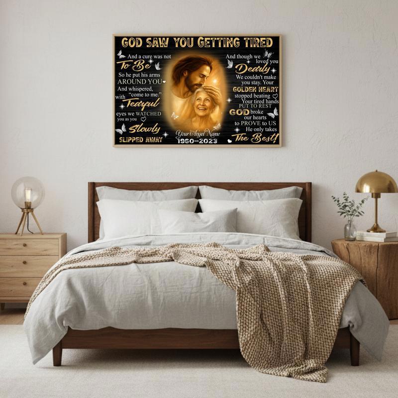Comforting Memory - Personalized "God Saw You Getting Tired" Canvas