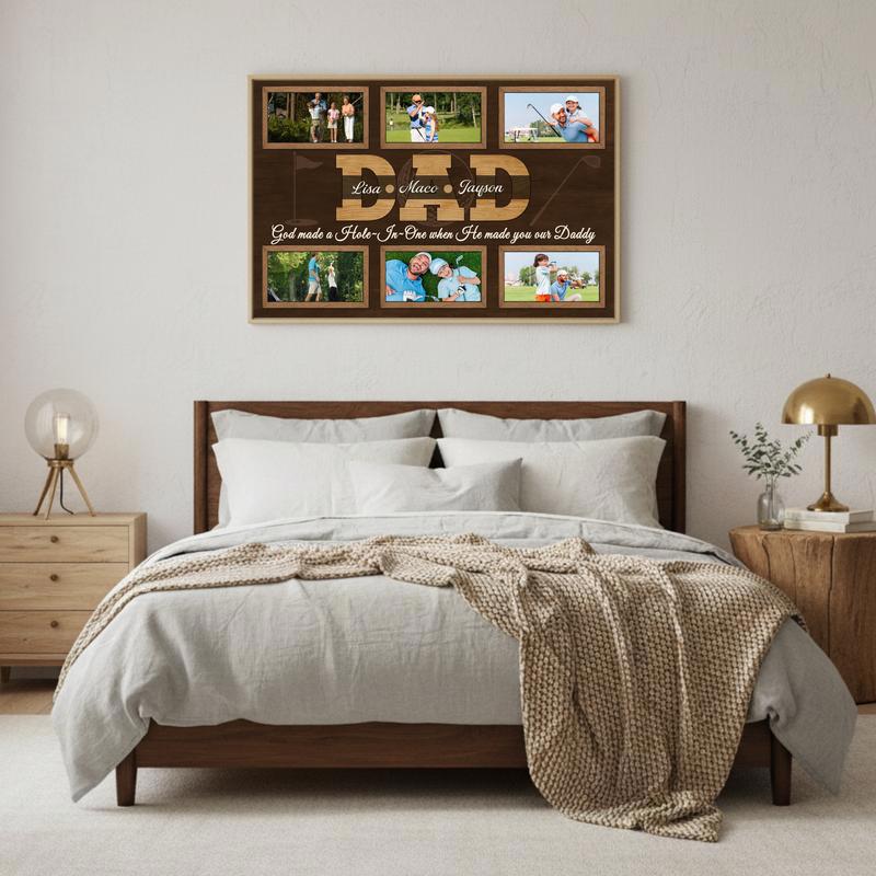 Custom Golf Dad Photo Canvas - Father's Day Or Birthday Gift