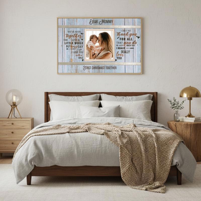 Baby's First Christmas Custom Mommy Canvas Gift
