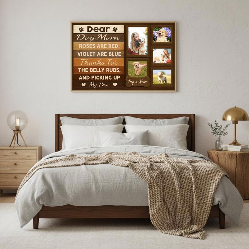 Dog Mom Photo Collage Canvas - Personalized Pet Lover Gift