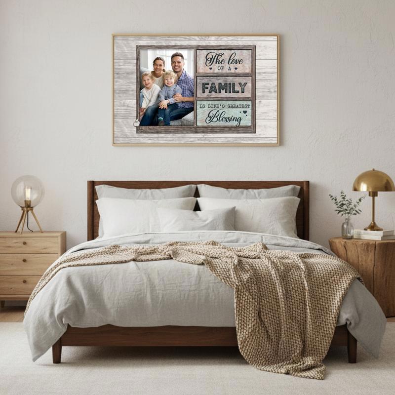 The Greatest Blessing is Family Heartfelt Quote Canvas Art