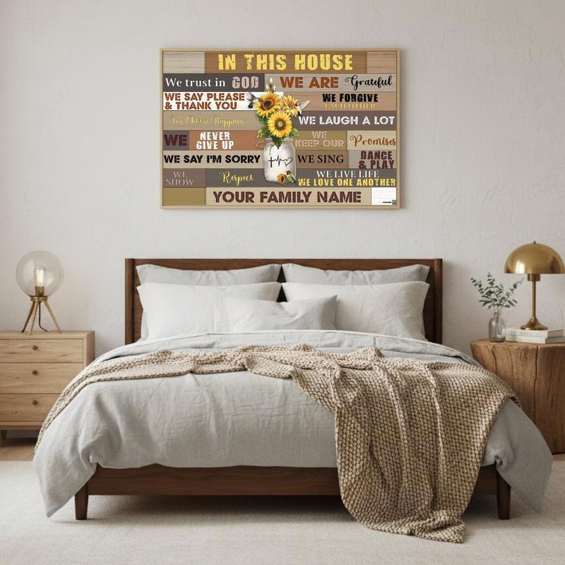 Faith Personalized Family Rule Canvas