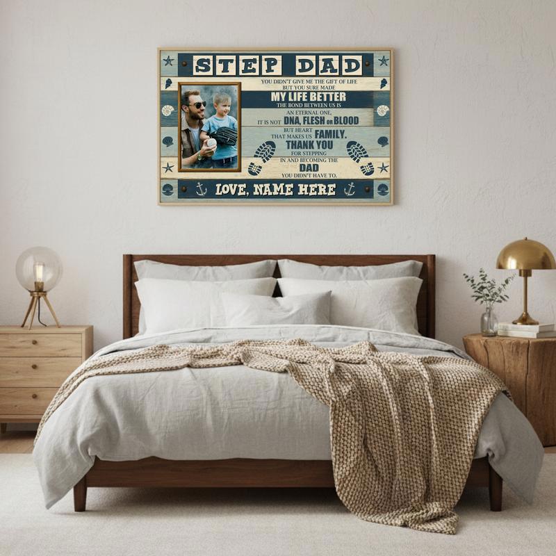 Father’s Day Gift For Bonus Dad - Personalized Photo Canvas