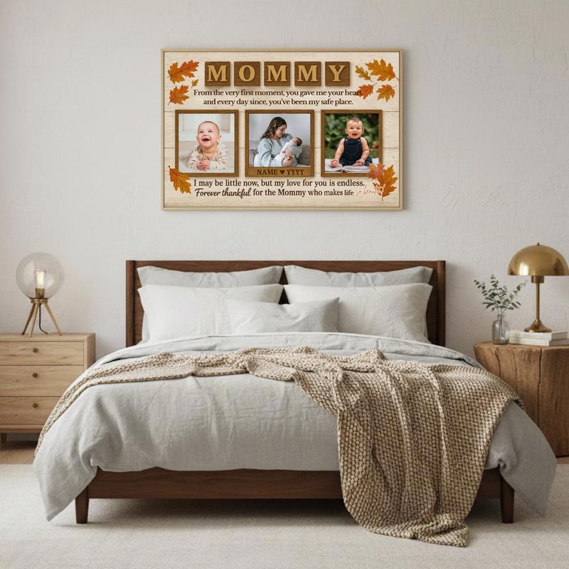 First Thanksgiving Keepsake Photo Collage For Mom Canvas